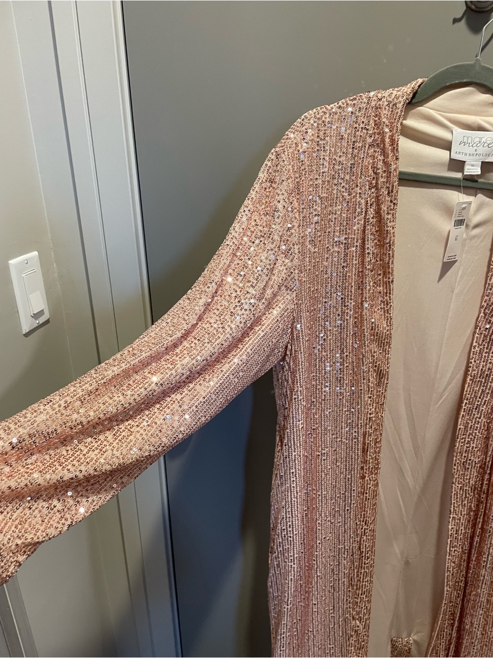 Maeve x Anthropologie Rose Sequin Cardigan - Picture 4 of 10